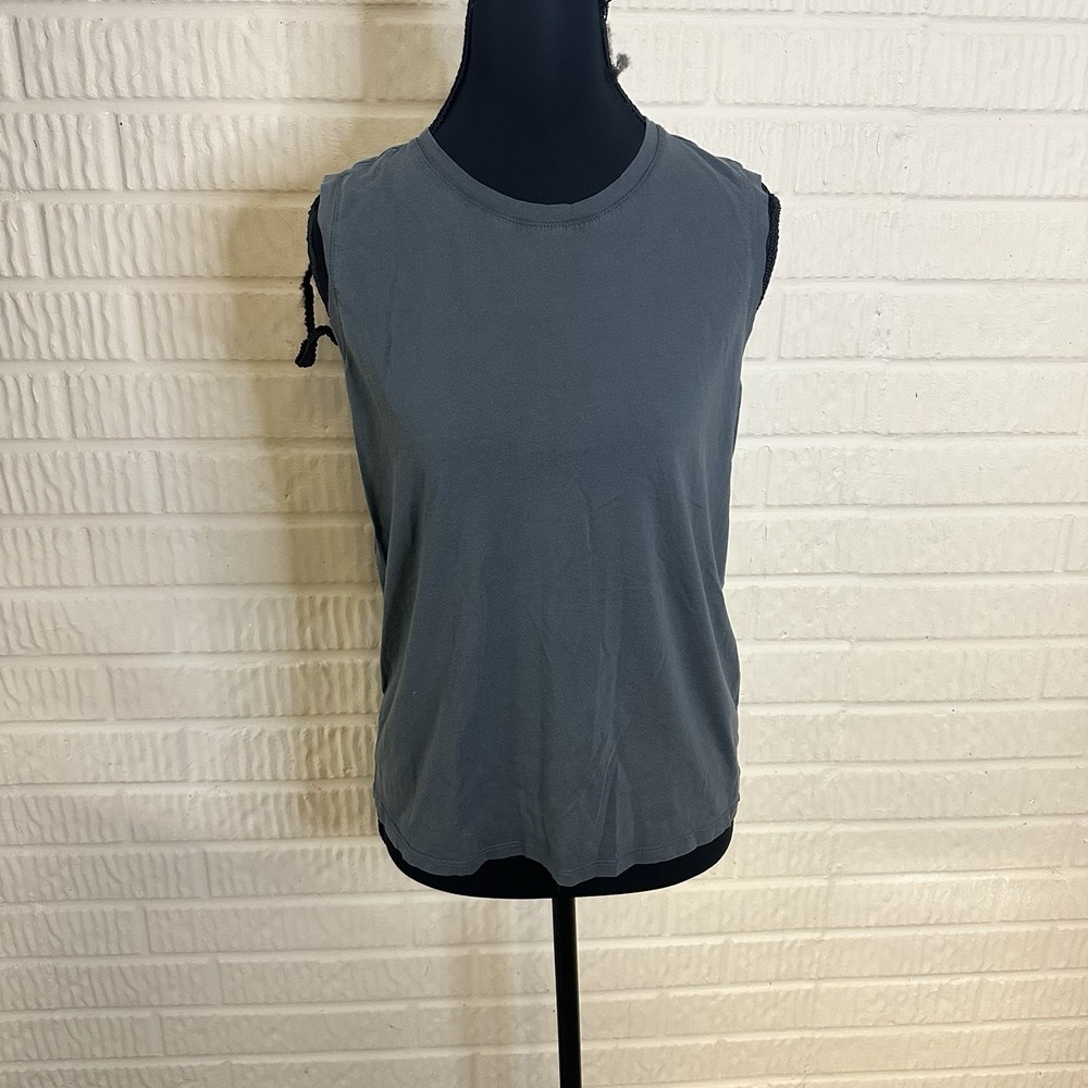 Quince Slate Blue Muscle Tee - Crewneck Sleeveless